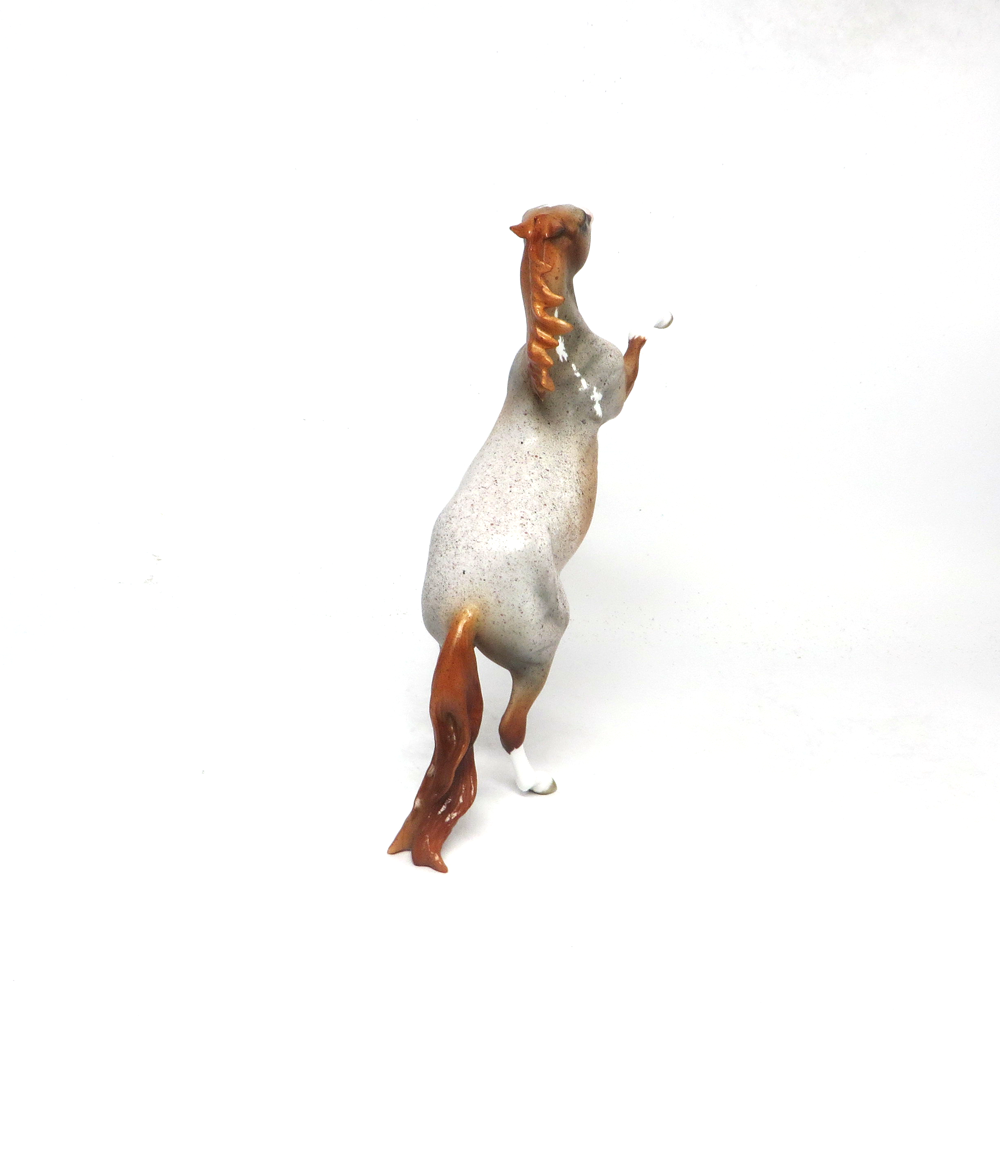 WHATEVER IT TAKES - OOAK - CHESTNUT ROAN PINTO REARING PEBBLE BY AMANDA HOSTELER SB19