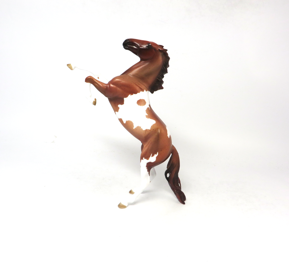 ALL IN - OOAK - CHESTNUT PINTO REARING PEBBLE BY AMANDA HOSTELER SB19