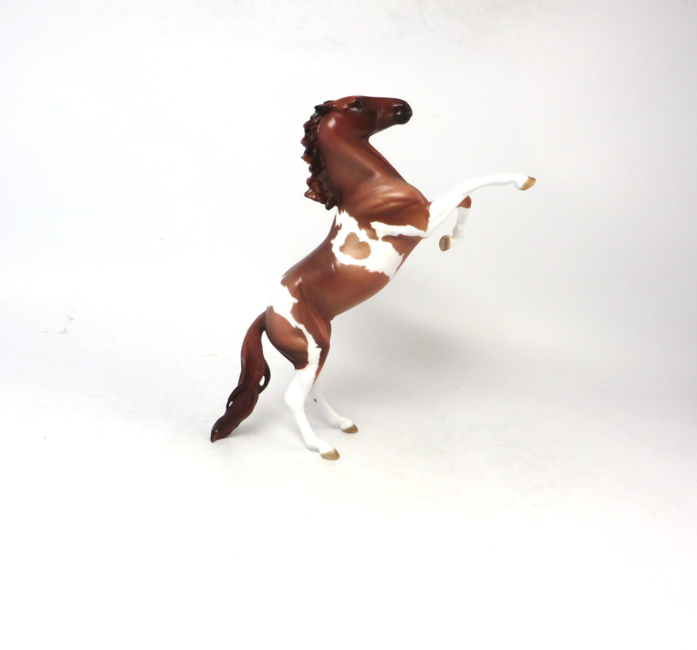 ALL IN - OOAK - CHESTNUT PINTO REARING PEBBLE BY AMANDA HOSTELER SB19