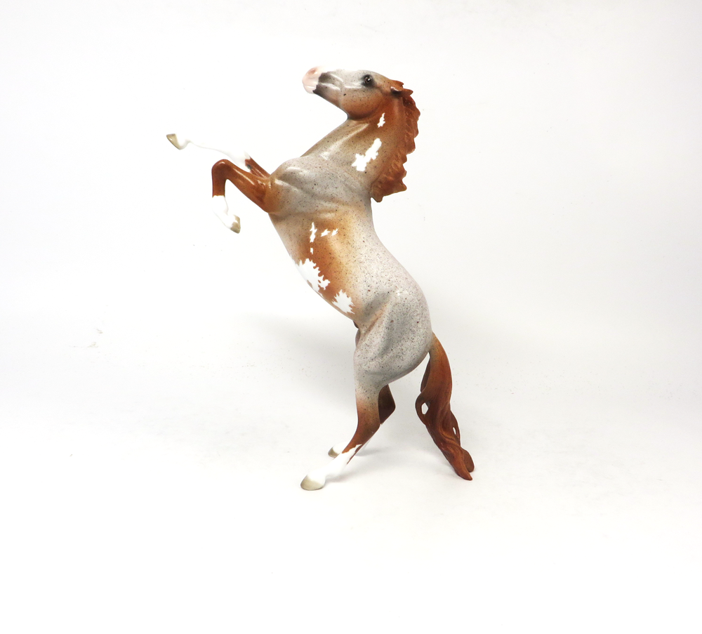 WHATEVER IT TAKES - OOAK - CHESTNUT ROAN PINTO REARING PEBBLE BY AMANDA HOSTELER SB19