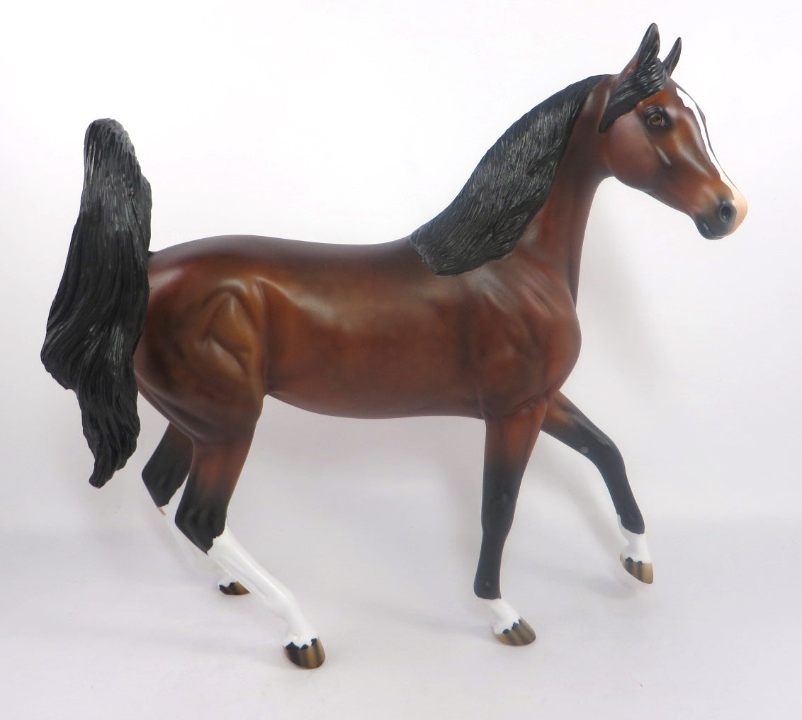 RED ZONE-LE-5 DARK DAPPLE BAY ARABIAN MARE