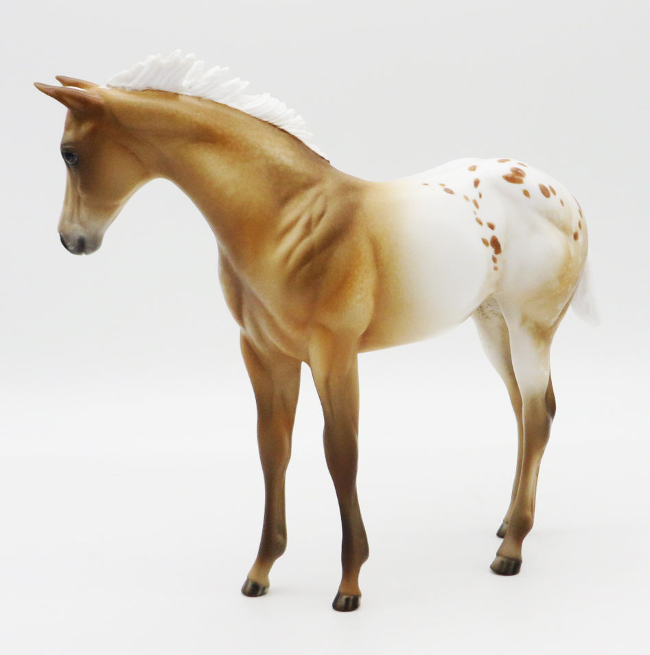 Ripley - OOAK Palomino Roan Appaloosa Weanling by Julie - MM 2021