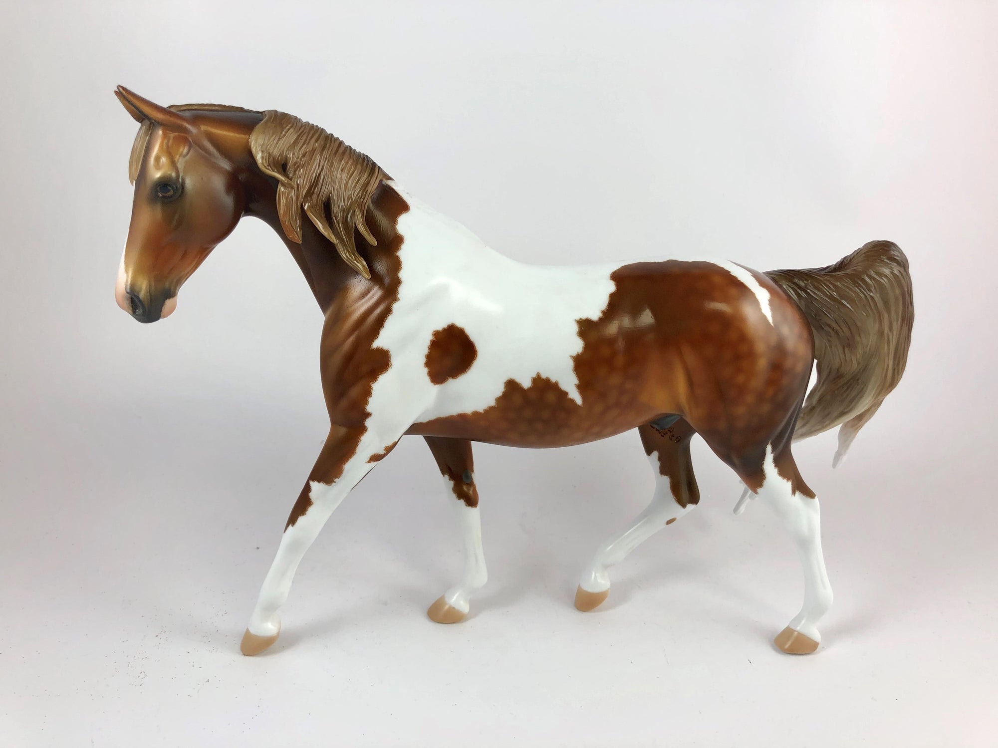 ROBUST REMIX -OOAK DAPPLE CHESTNUT PINTO PONY MODEL HORSE BY AUDREY DIXON 10/4/19