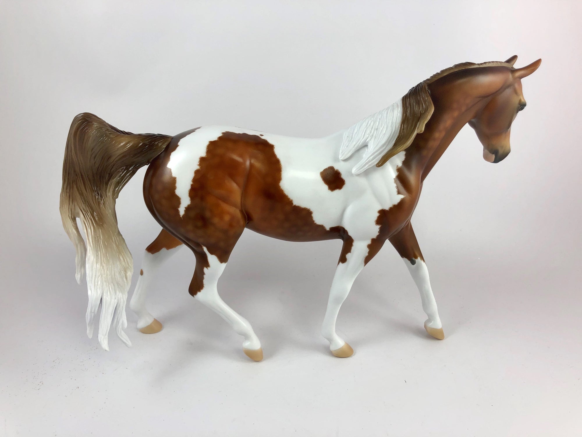 ROBUST REMIX -OOAK DAPPLE CHESTNUT PINTO PONY MODEL HORSE BY AUDREY DIXON 10/4/19