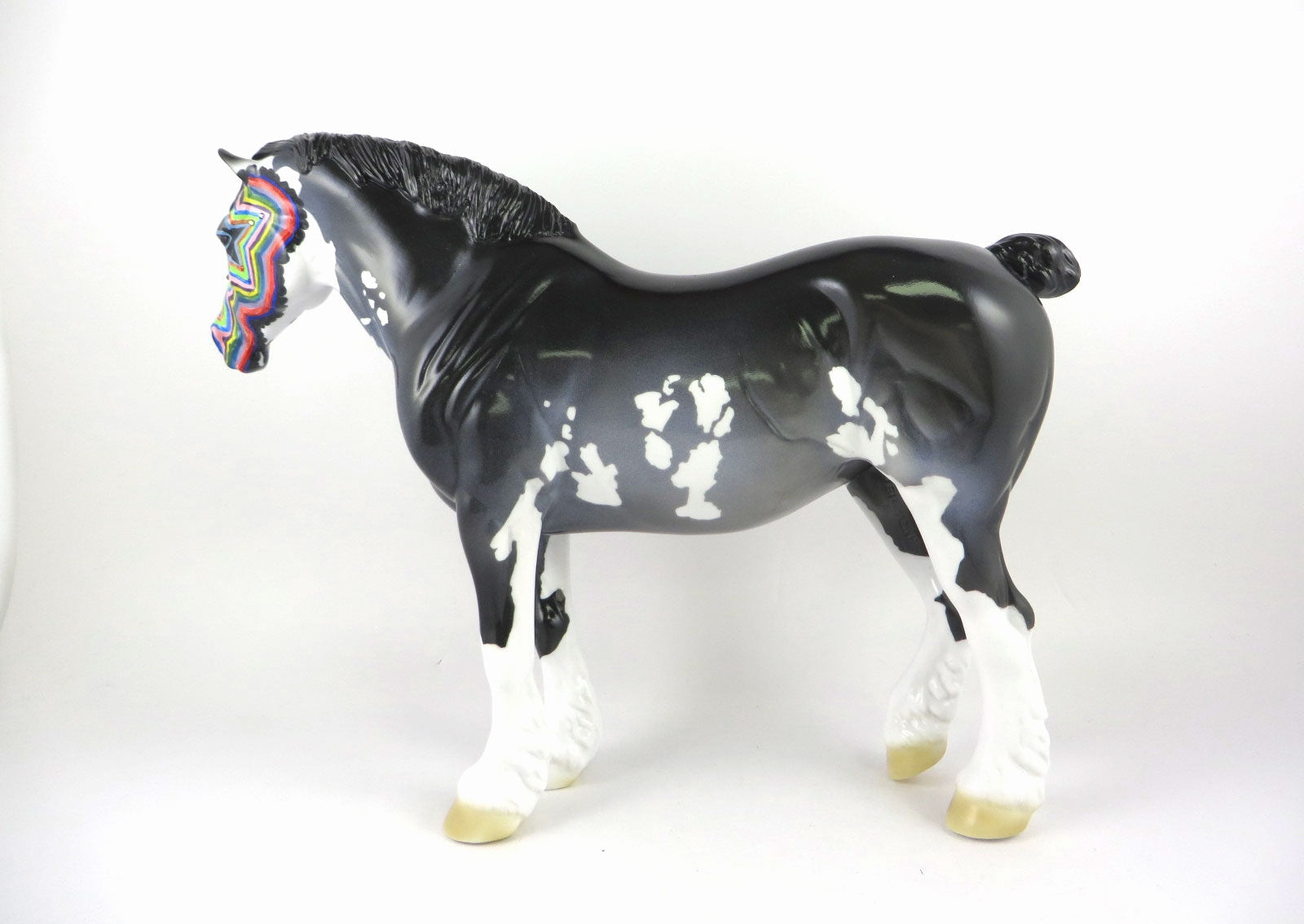 ROCK STAR -OOAK BLACK PAINT ROAN HEAVY DRAFT SUGAR SKULL DECORATOR BY DAWN QUICK MM19