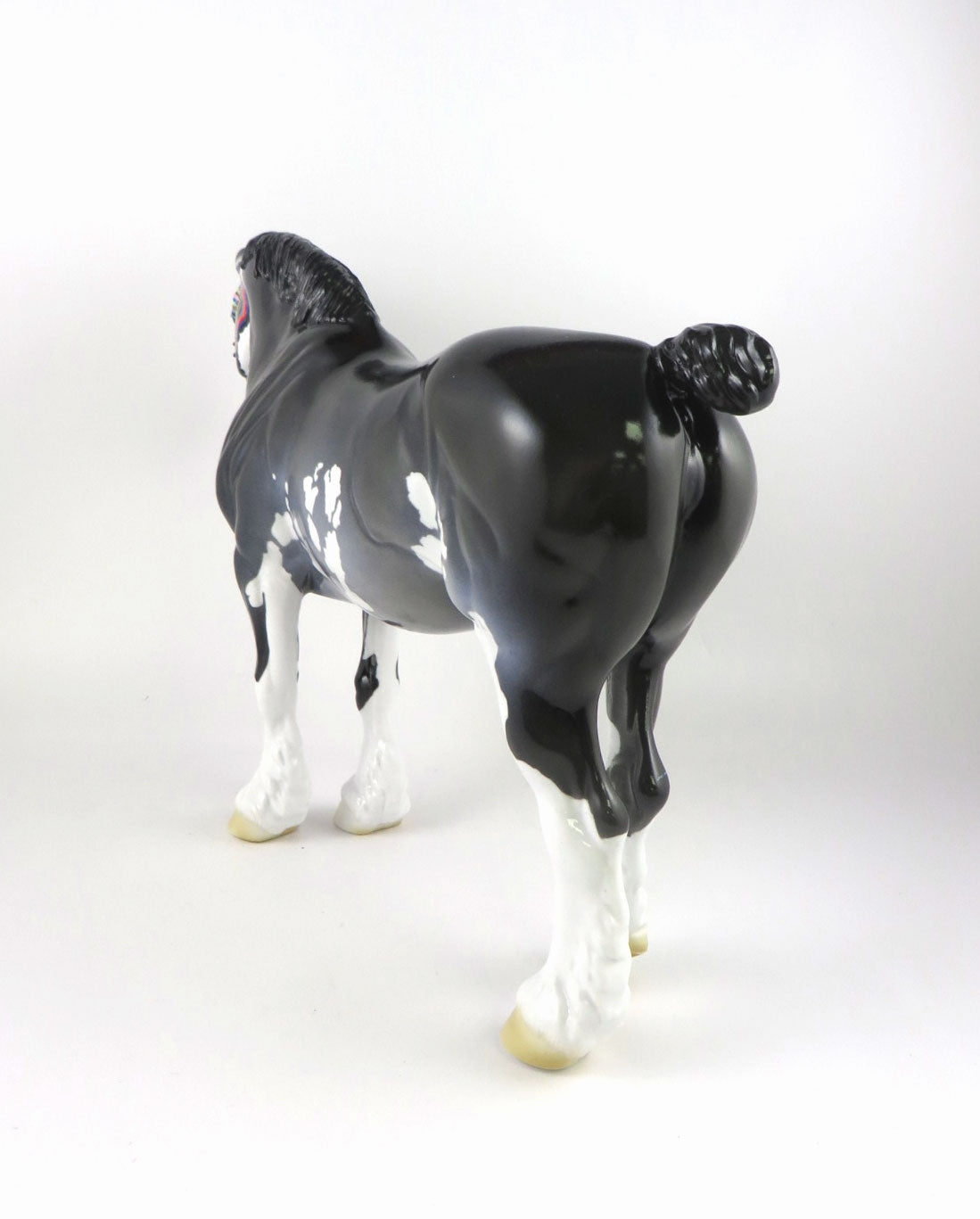 ROCK STAR -OOAK BLACK PAINT ROAN HEAVY DRAFT SUGAR SKULL DECORATOR BY DAWN QUICK MM19