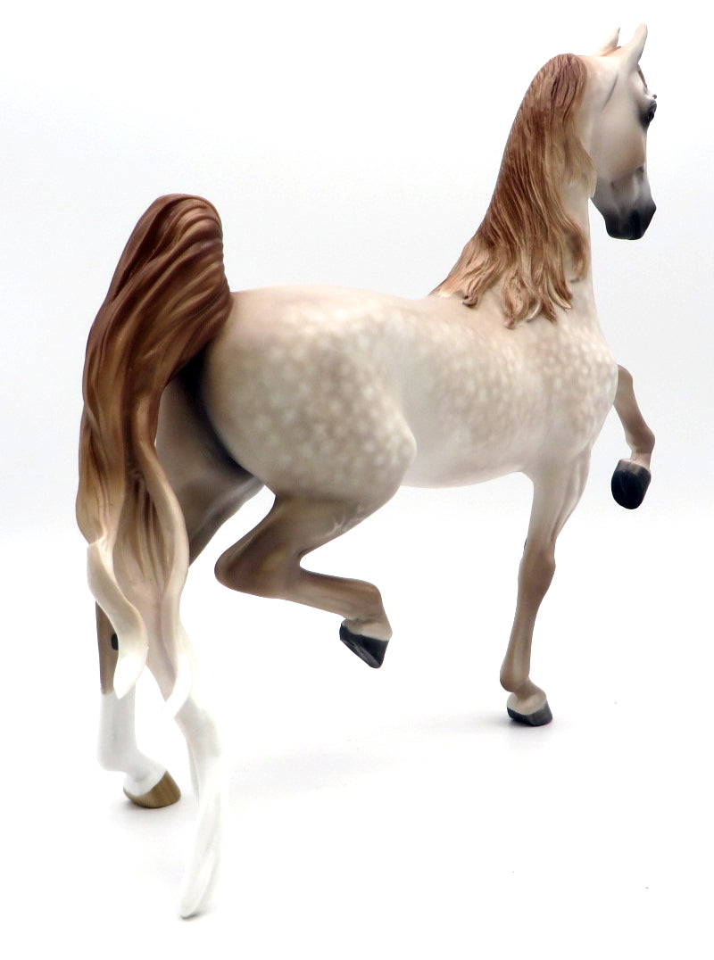 ROCKIN IT-OOAK DAPPLE ROSE GREY SADDLEBRED BY SHERYL LEISURE 1/17/21