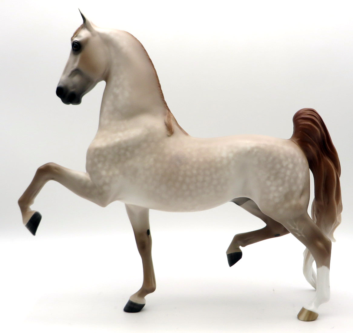 ROCKIN IT-OOAK DAPPLE ROSE GREY SADDLEBRED BY SHERYL LEISURE 1/17/21
