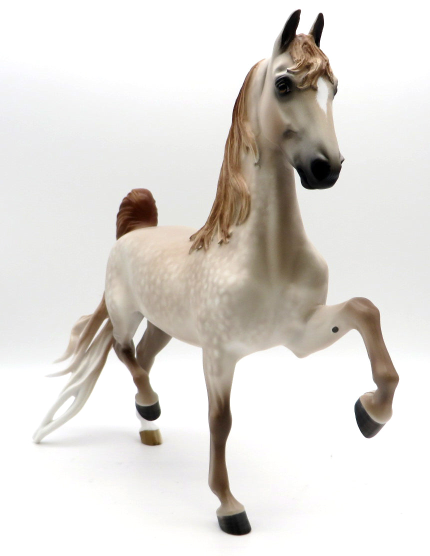 ROCKIN IT-OOAK DAPPLE ROSE GREY SADDLEBRED BY SHERYL LEISURE 1/17/21