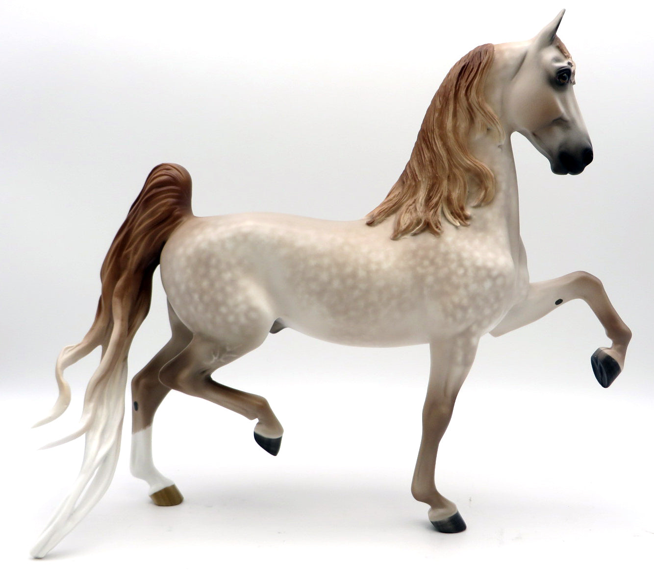 ROCKIN IT-OOAK DAPPLE ROSE GREY SADDLEBRED BY SHERYL LEISURE 1/17/21