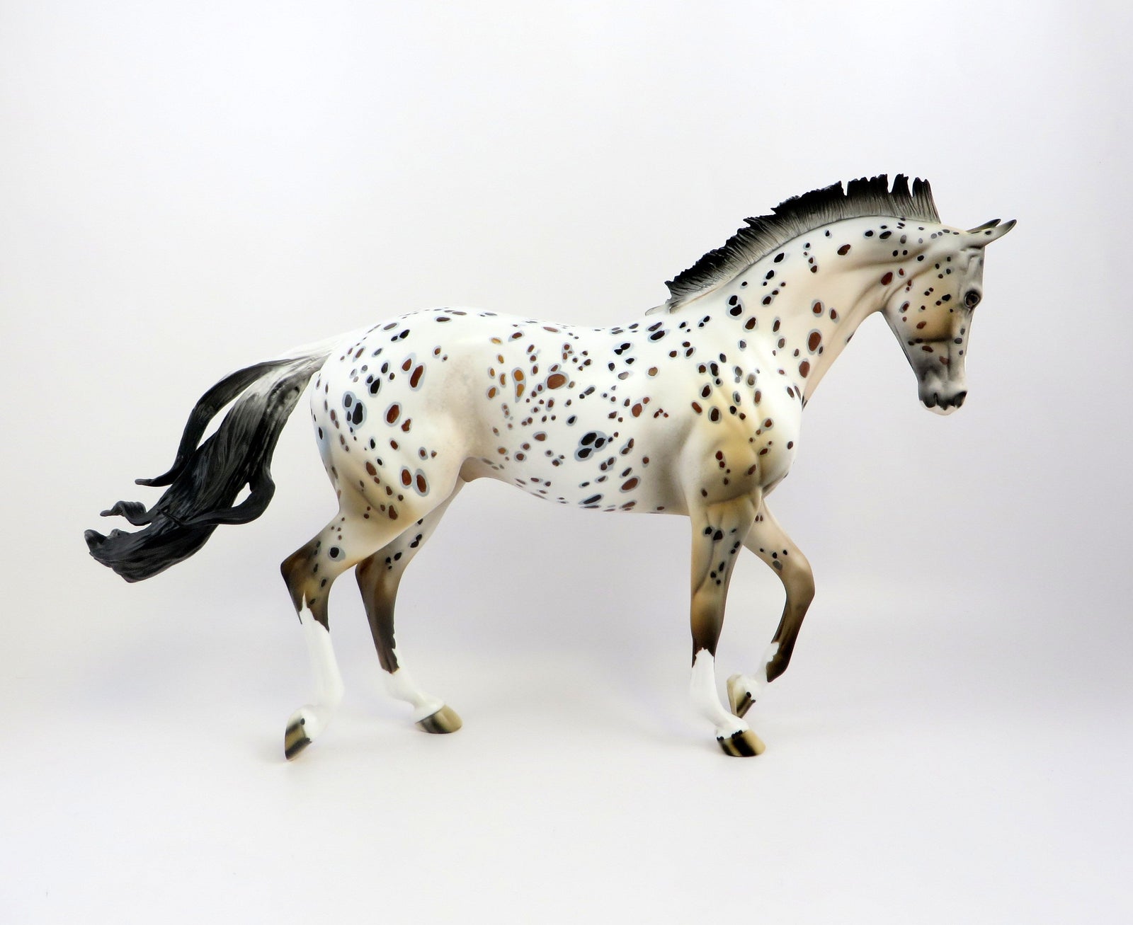 ROHESE-OOAK CHESTNUT LOUD APPALOOSA THOROUGHBRED MODEL HORSE EQ 19