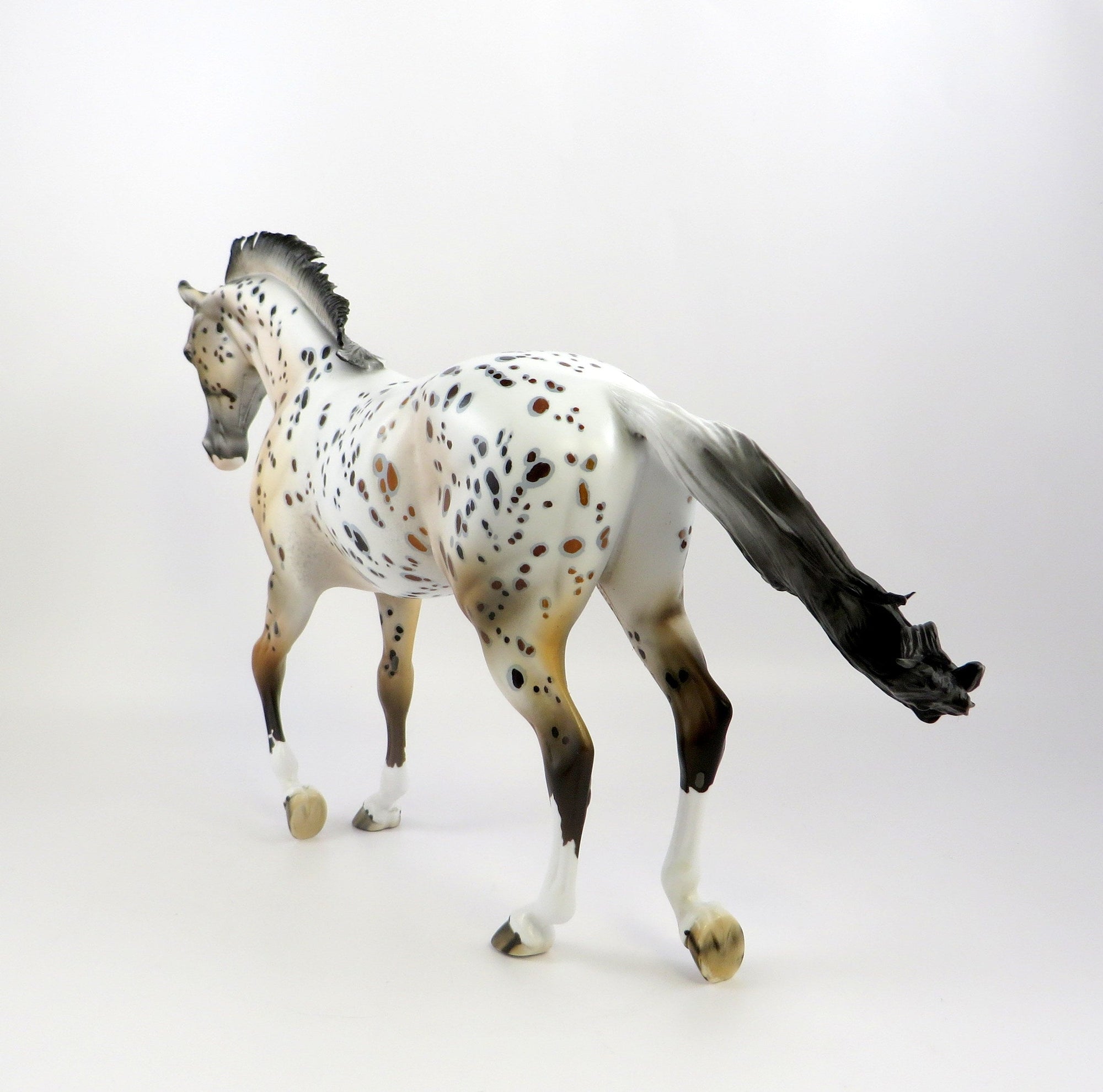 ROHESE-OOAK CHESTNUT LOUD APPALOOSA THOROUGHBRED MODEL HORSE EQ 19