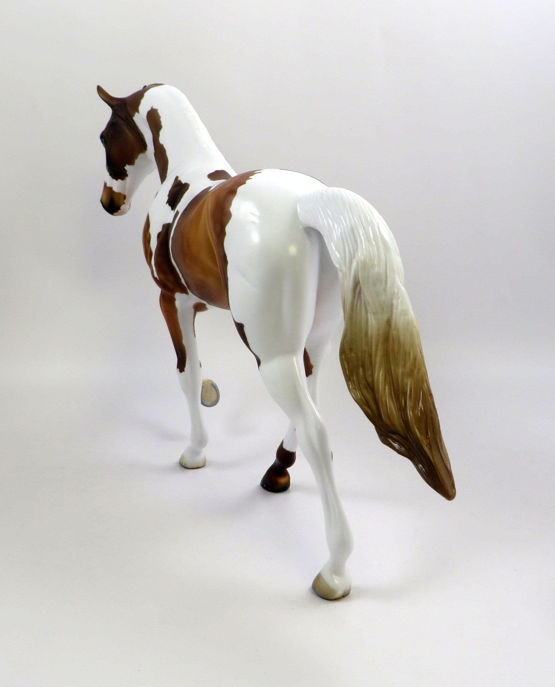 ROMONA-OOAK DAPPLE CHESTNUT PINTO TWH MODEL HORSE EQ 2019