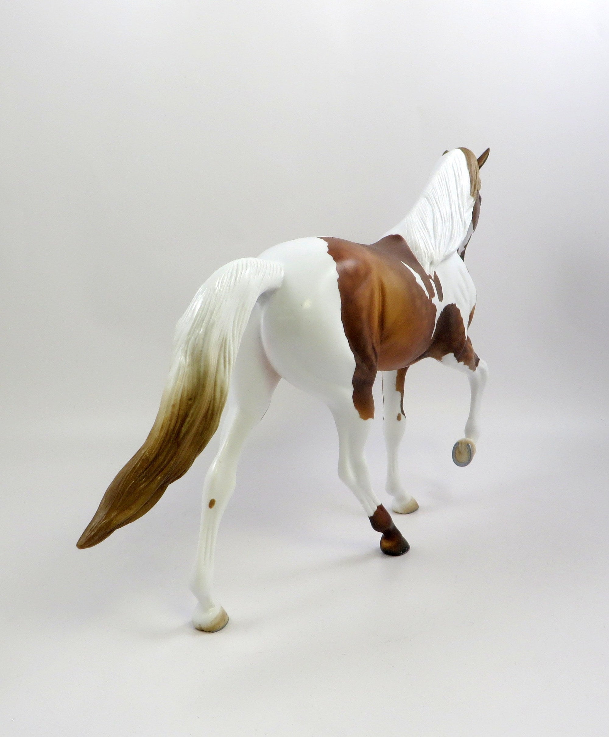 ROMONA-OOAK DAPPLE CHESTNUT PINTO TWH MODEL HORSE EQ 2019