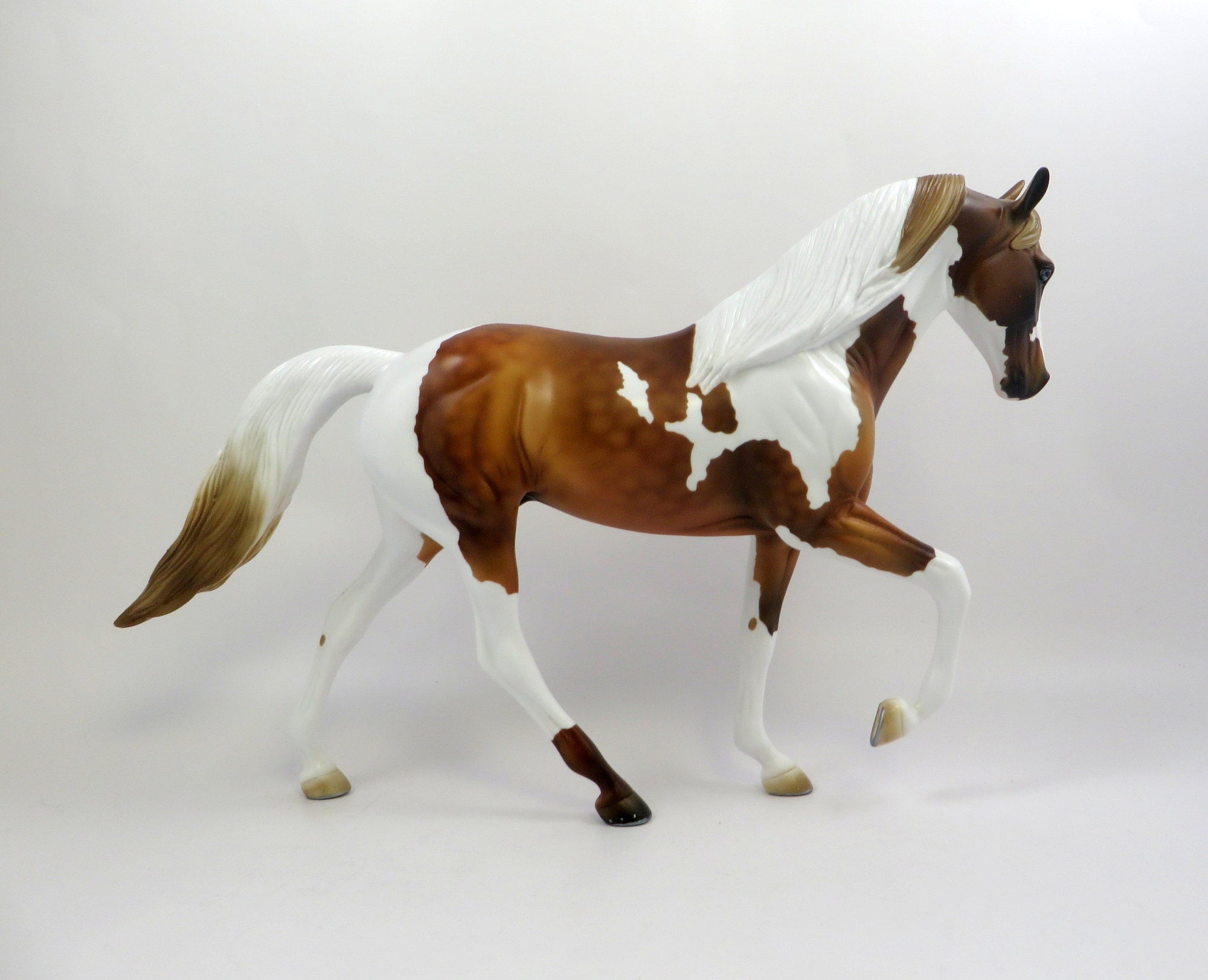 ROMONA-OOAK DAPPLE CHESTNUT PINTO TWH MODEL HORSE EQ 2019