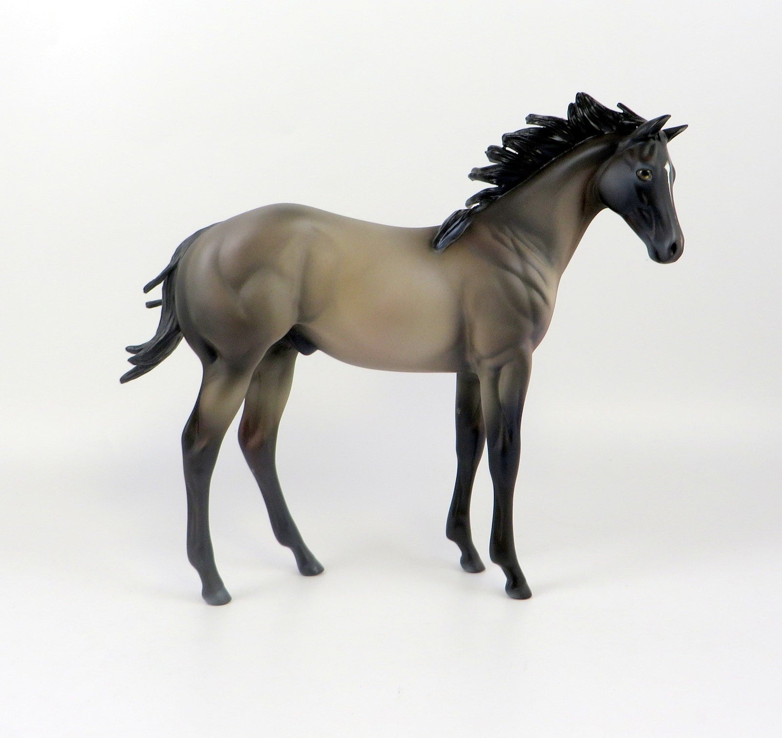 ROUL-OOAK BLUE ROAN WEANLING MODEL HORSE EQ 19