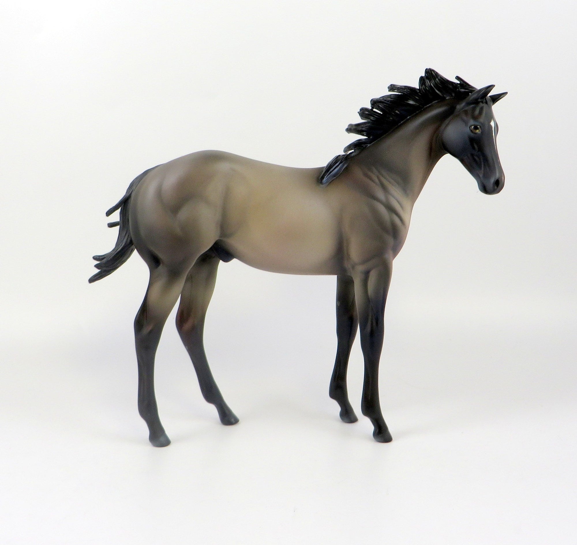 ROUL-OOAK BLUE ROAN WEANLING MODEL HORSE EQ 19