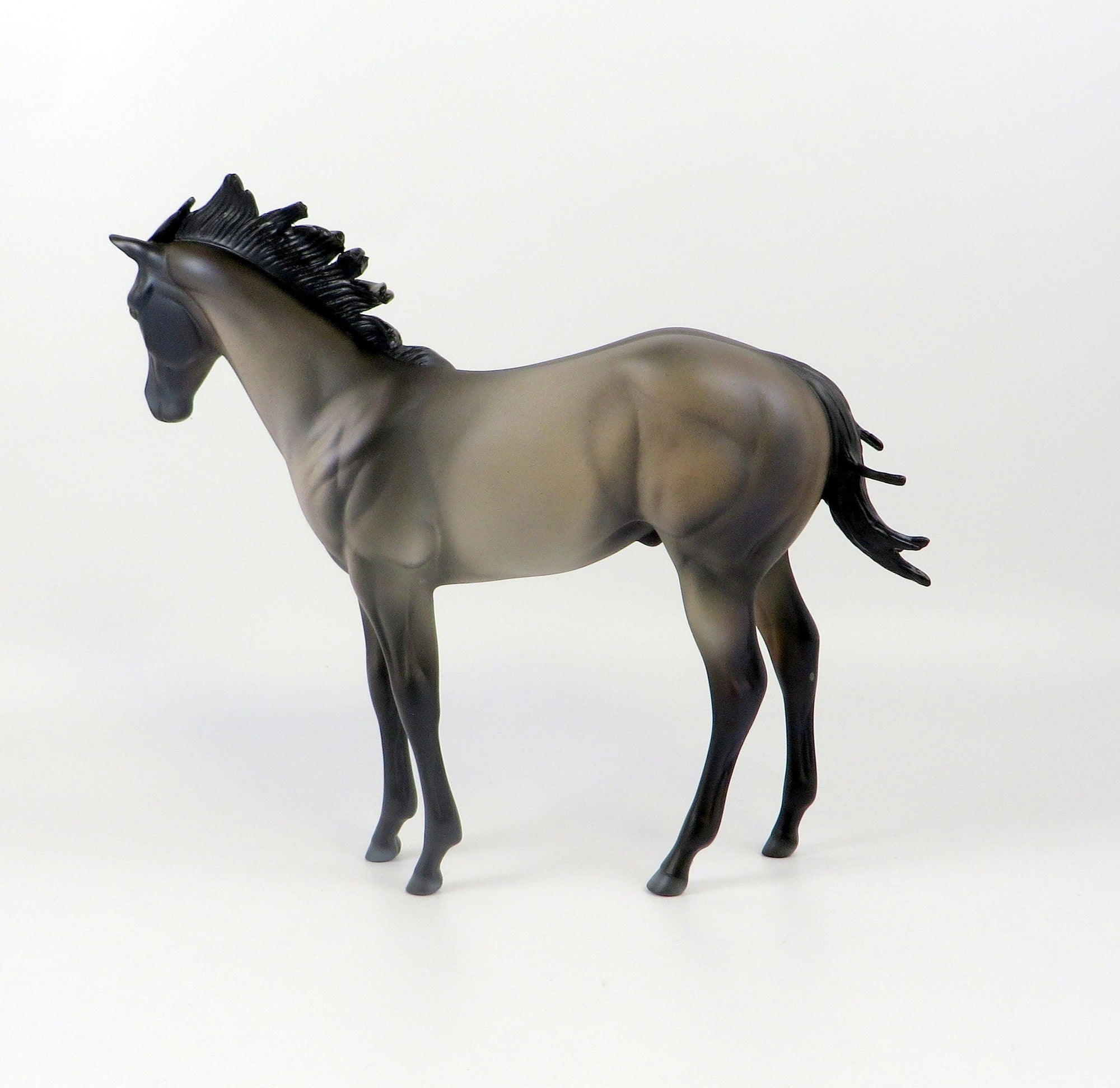 ROUL-OOAK BLUE ROAN WEANLING MODEL HORSE EQ 19