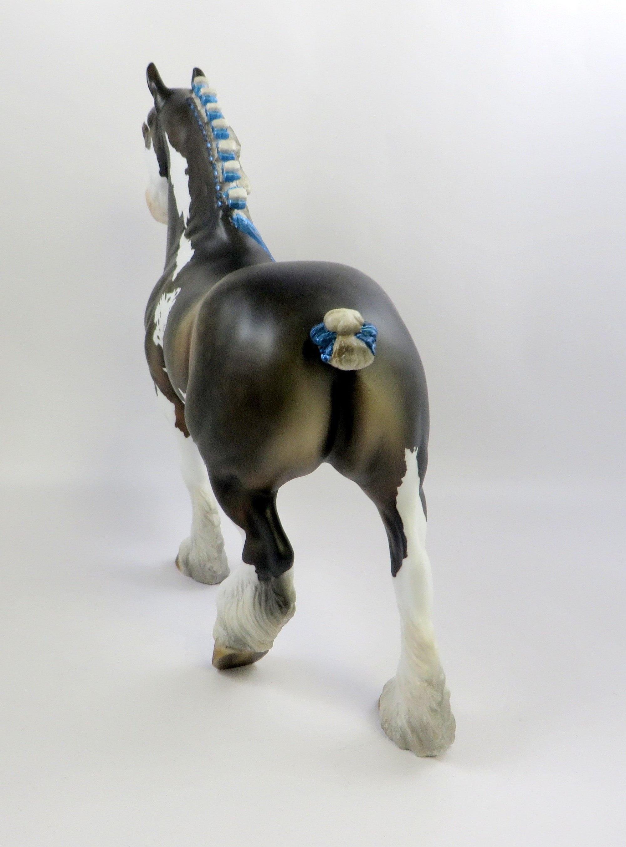 ROYAL JEWELS-OOAK DAPPLE BUCKSKIN TROTTING DRAFTER MODEL HORSE EQ 2019