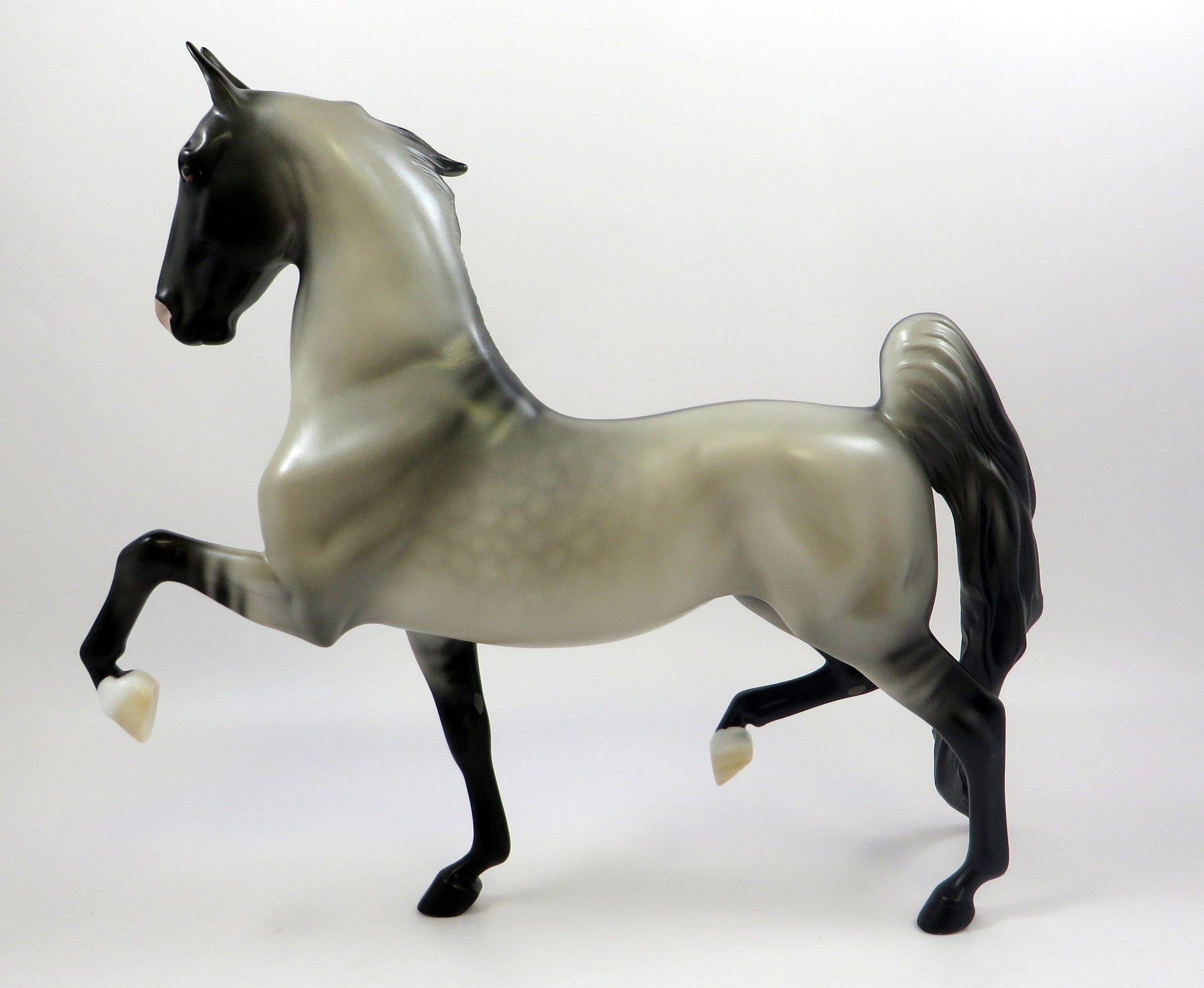 ROYAL SASS-OOAK DAPPLE GRULLA SADDLEBRED MODEL HORSE EQ 19