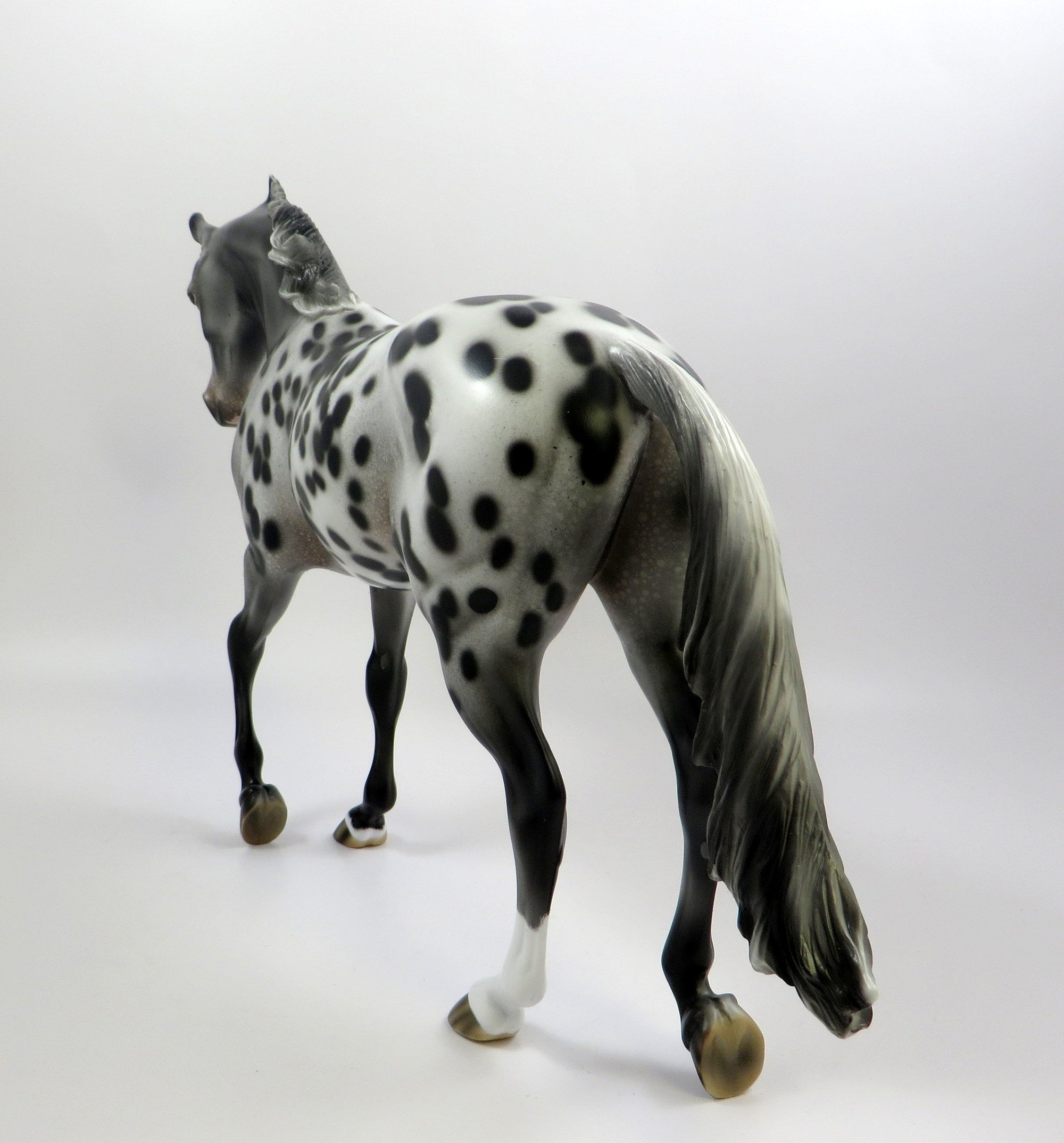 ROYAL SPOTS-OOAK LOUD APPALOOSA THOROUGHBRED MODEL HORSE EQ 19