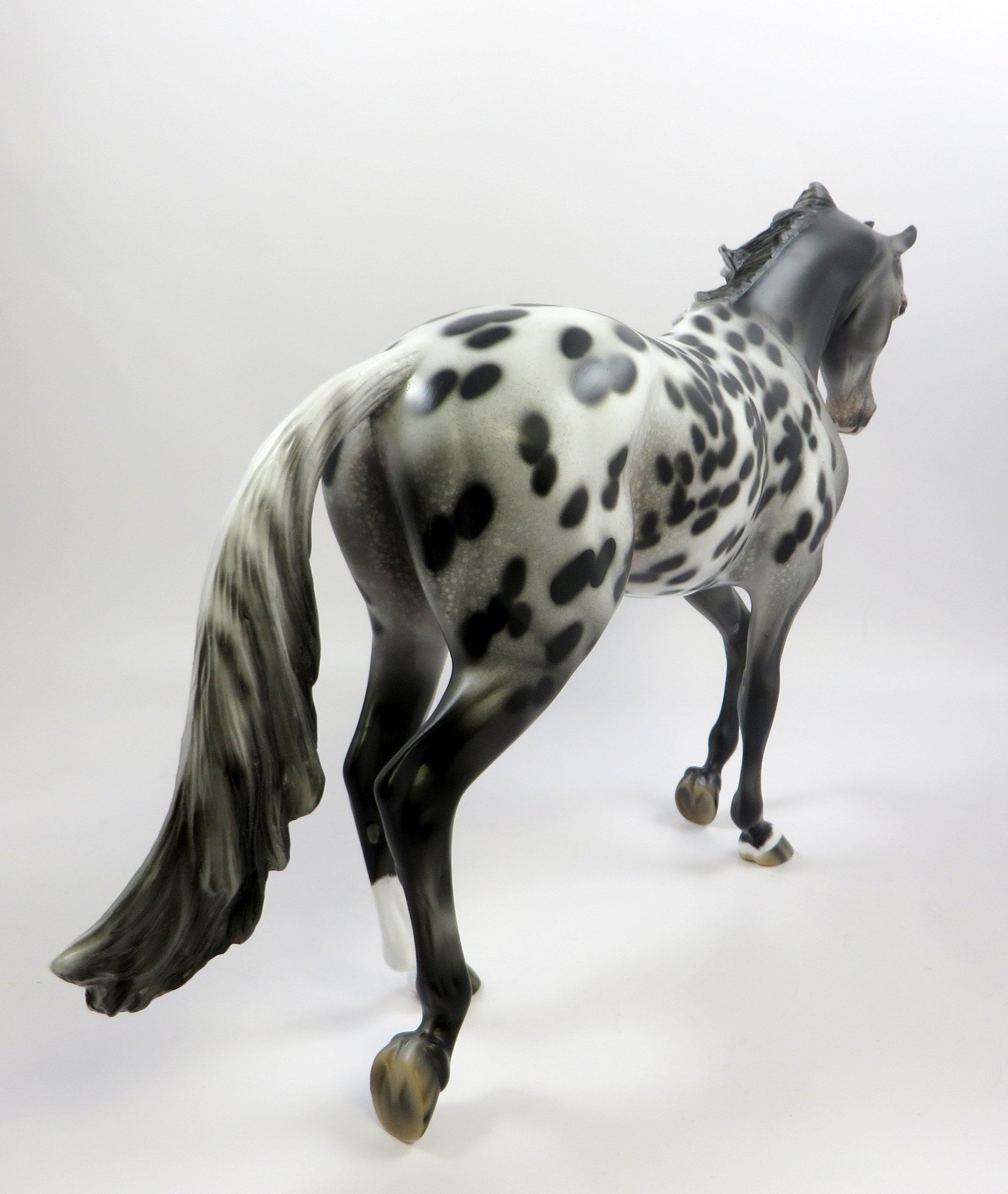 ROYAL SPOTS-OOAK LOUD APPALOOSA THOROUGHBRED MODEL HORSE EQ 19