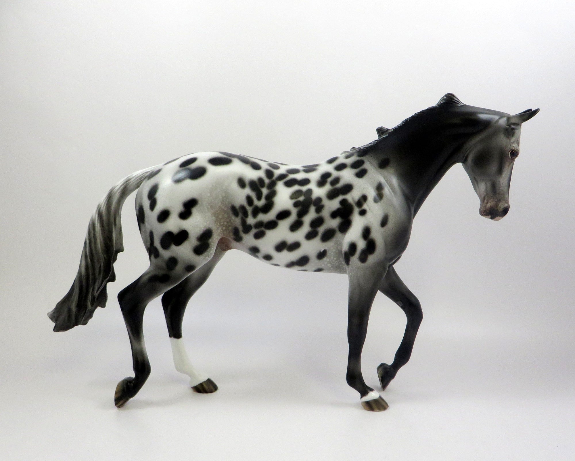 ROYAL SPOTS-OOAK LOUD APPALOOSA THOROUGHBRED MODEL HORSE EQ 19