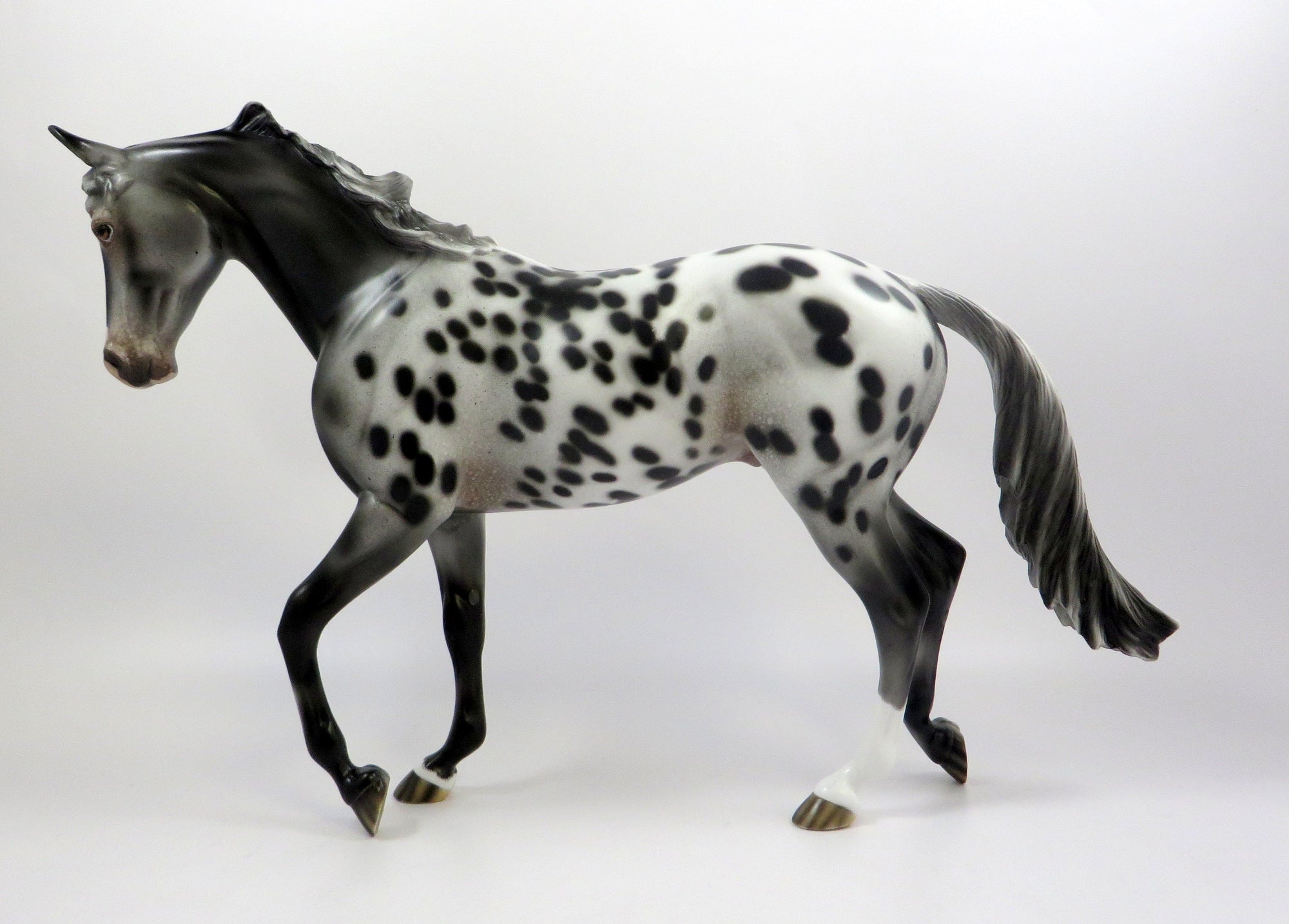 ROYAL SPOTS-OOAK LOUD APPALOOSA THOROUGHBRED MODEL HORSE EQ 19