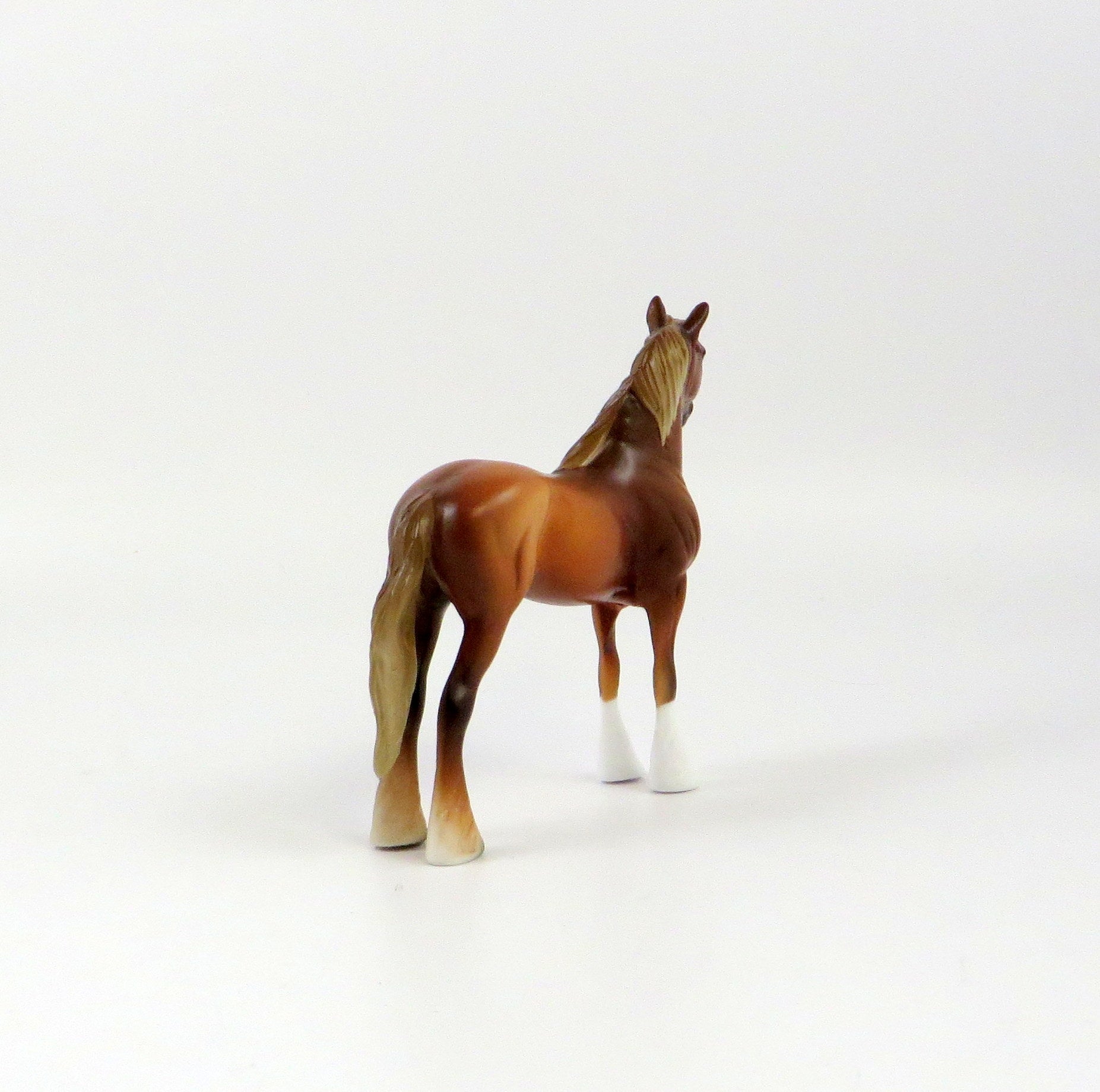 ROYSE-OOAK FLAXEN CHESTNUT STANDING DRAFT CHIP MODEL HORSE EQ 19