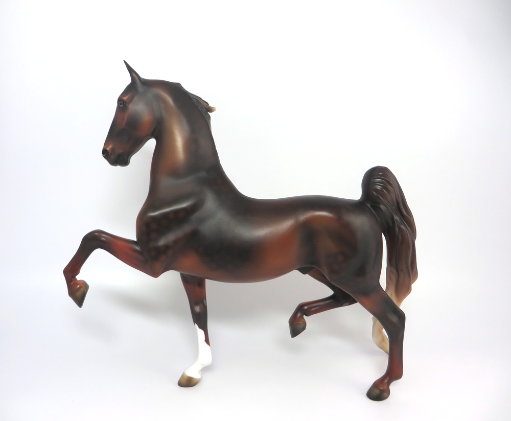 BOOMERANG- LE-5  DAPPLED DARK LIVER CHESTNUT SADDLEBRED BY MISSY FOX 2-25-19