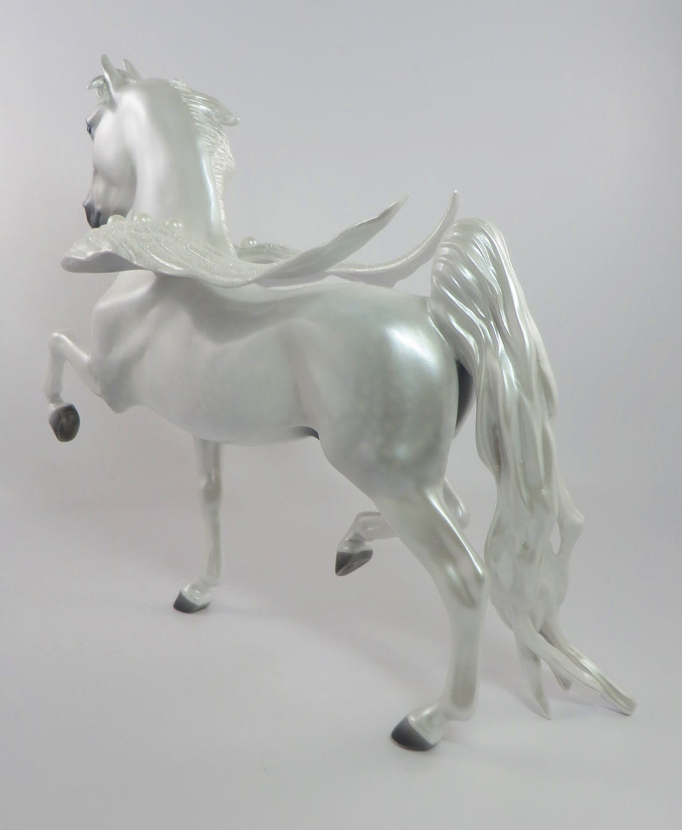 SANDALPHON-OOAK DAPPLE WHITE SADDLEBRED WITH ANGEL WINGS-ANGEL WEEK 1/8/20