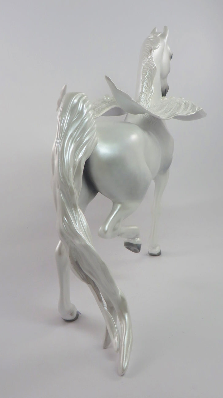 SANDALPHON-OOAK DAPPLE WHITE SADDLEBRED WITH ANGEL WINGS-ANGEL WEEK 1/8/20