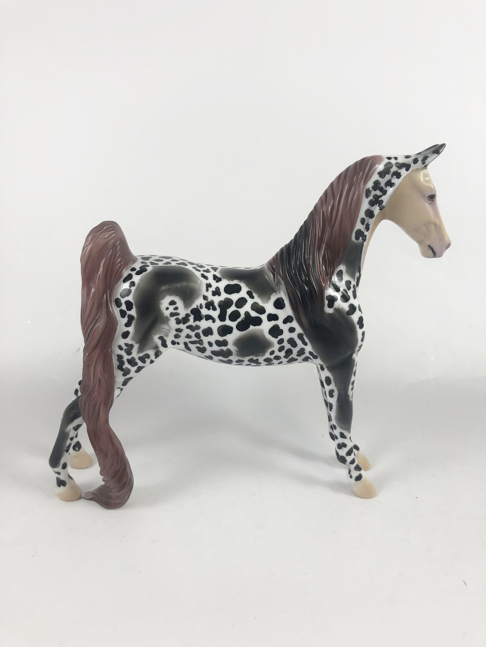 DEJA MOO -OOAK HORSE IN A COW SUIT SADDLEBRED PEBBLE MM 19 BY AL KATT