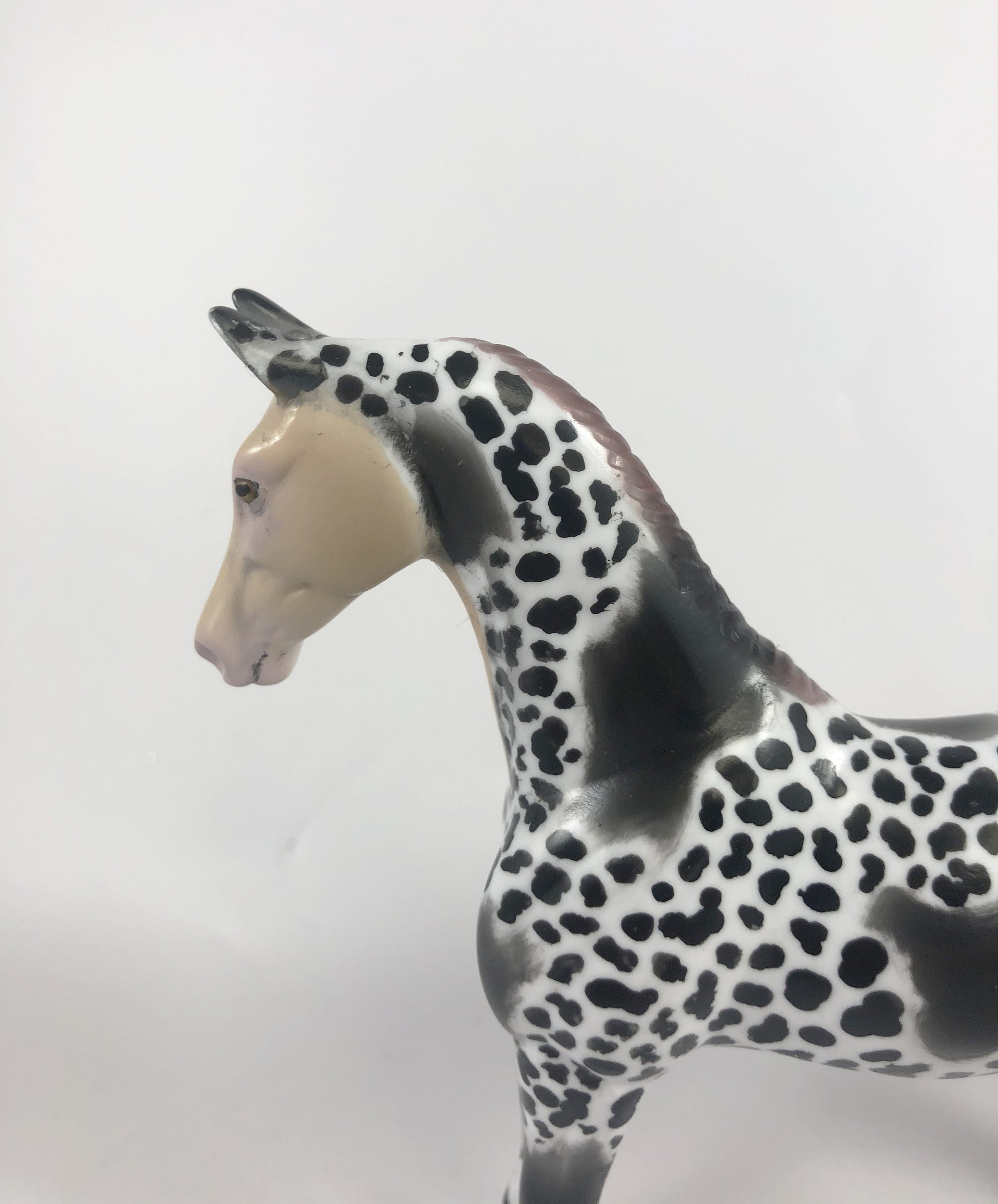 DEJA MOO -OOAK HORSE IN A COW SUIT SADDLEBRED PEBBLE MM 19 BY AL KATT