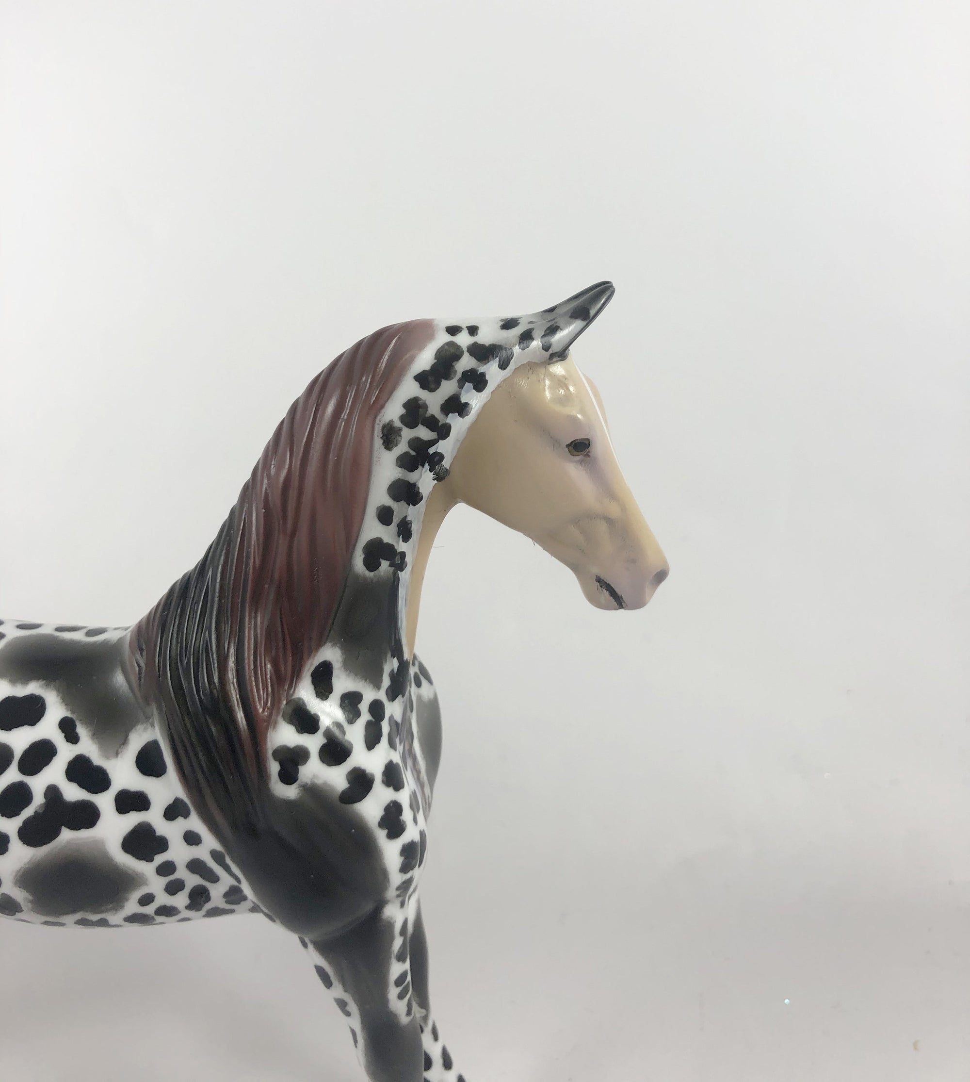 DEJA MOO -OOAK HORSE IN A COW SUIT SADDLEBRED PEBBLE MM 19 BY AL KATT