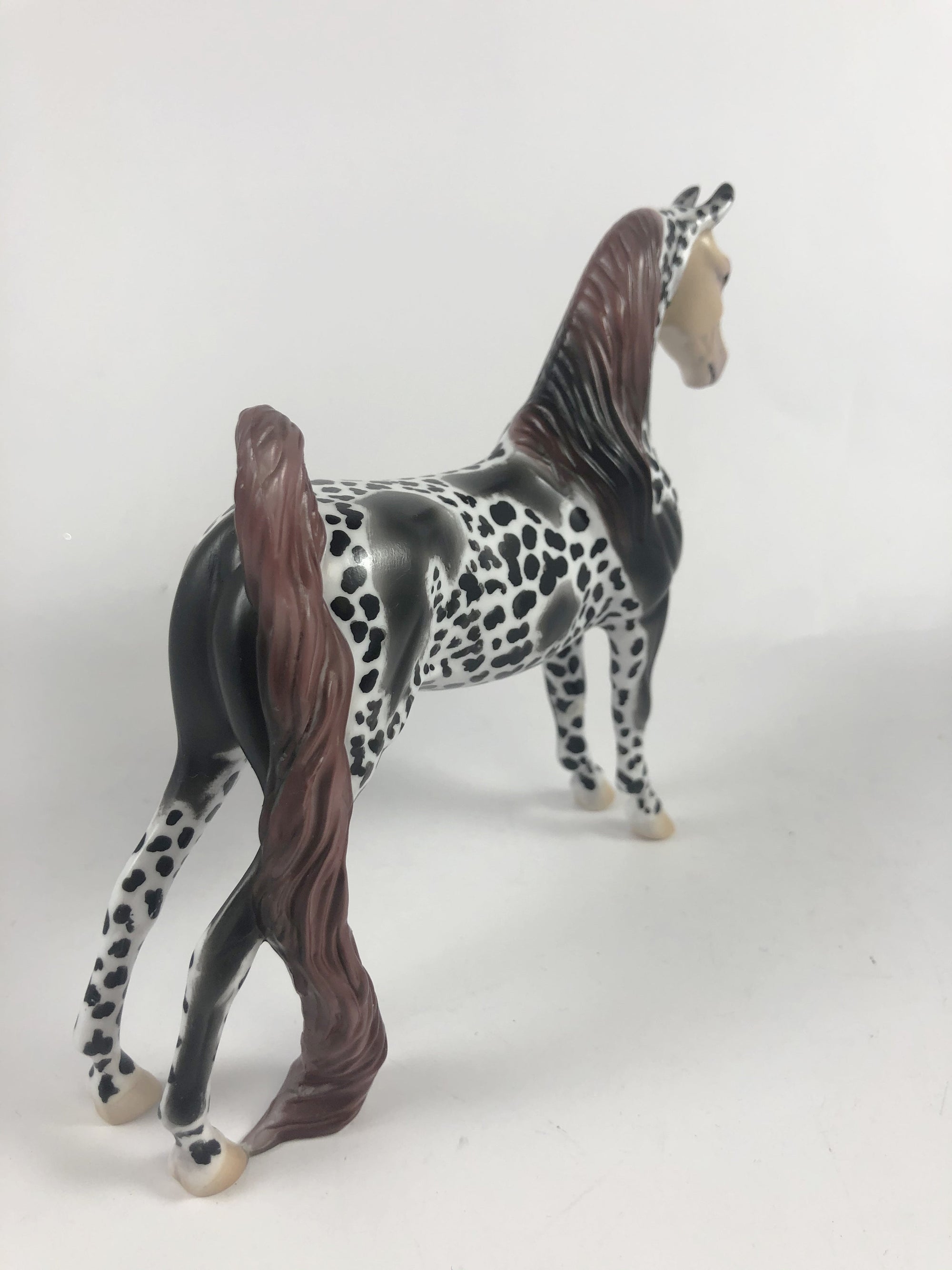 DEJA MOO -OOAK HORSE IN A COW SUIT SADDLEBRED PEBBLE MM 19 BY AL KATT