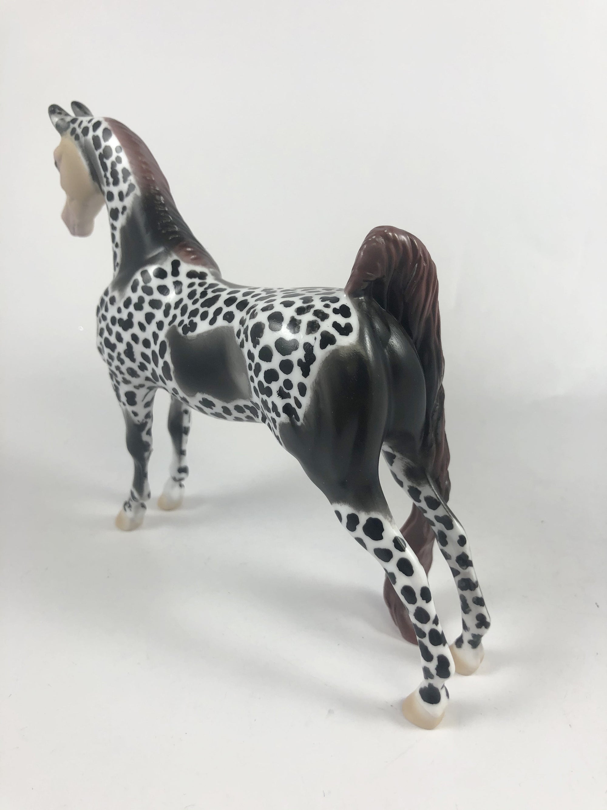 DEJA MOO -OOAK HORSE IN A COW SUIT SADDLEBRED PEBBLE MM 19 BY AL KATT