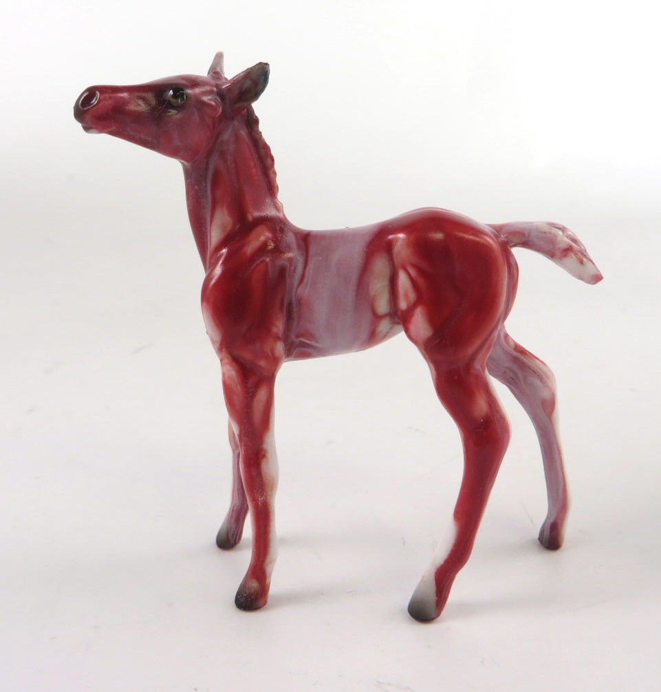 SCARLET-OOAK SCARLET (RED) FOAL CHIP DECORATOR BY KAYLA WESSE WHS19
