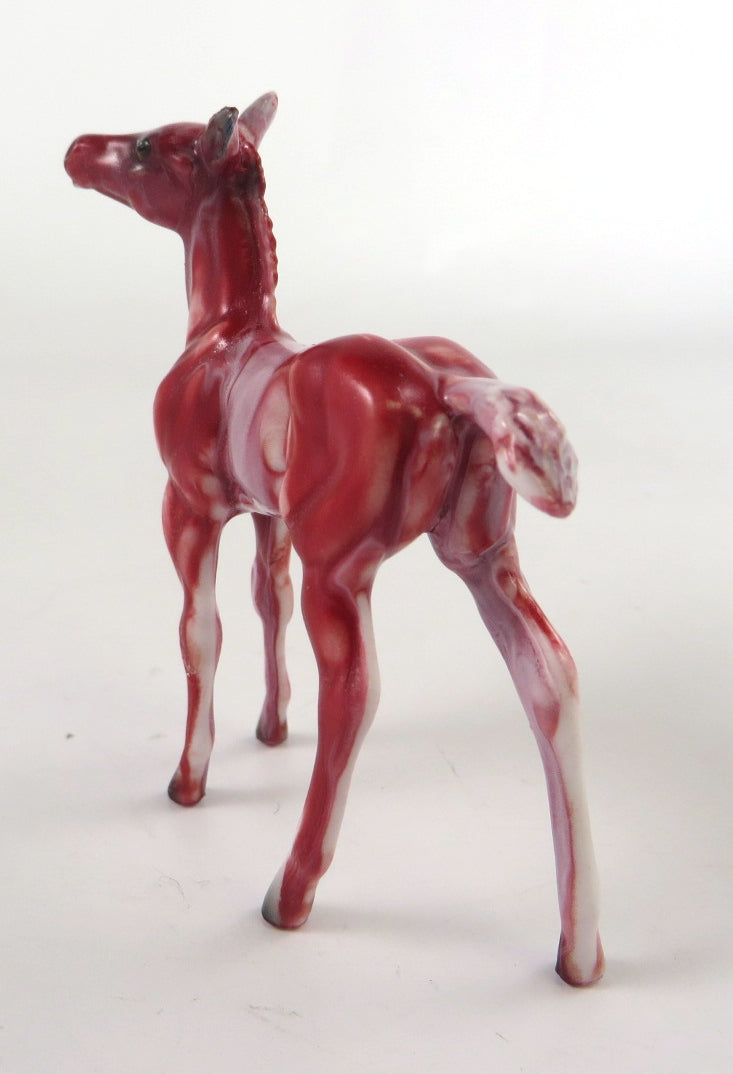 SCARLET-OOAK SCARLET (RED) FOAL CHIP DECORATOR BY KAYLA WESSE WHS19