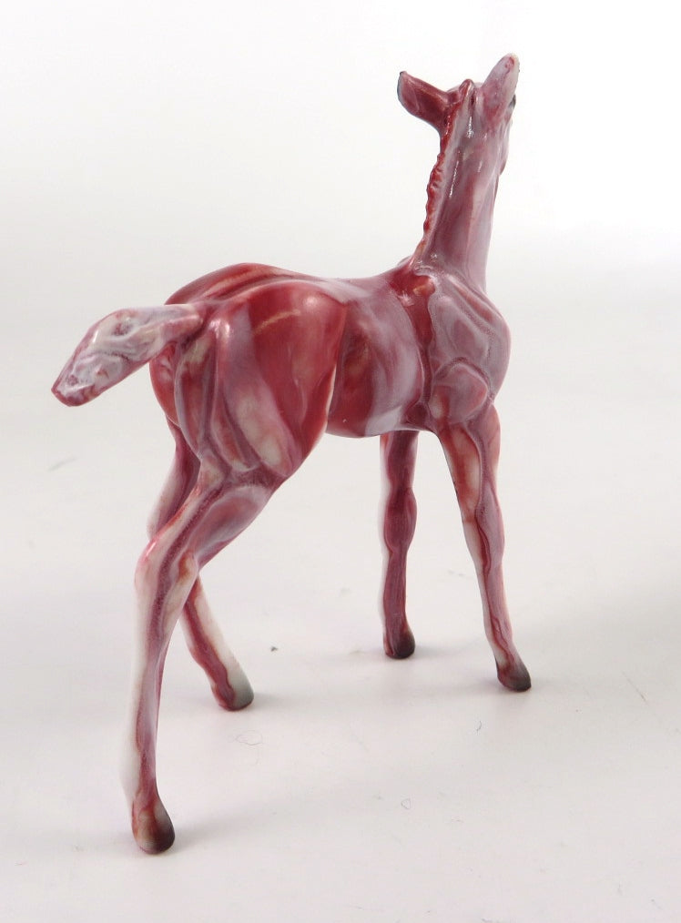 SCARLET-OOAK SCARLET (RED) FOAL CHIP DECORATOR BY KAYLA WESSE WHS19