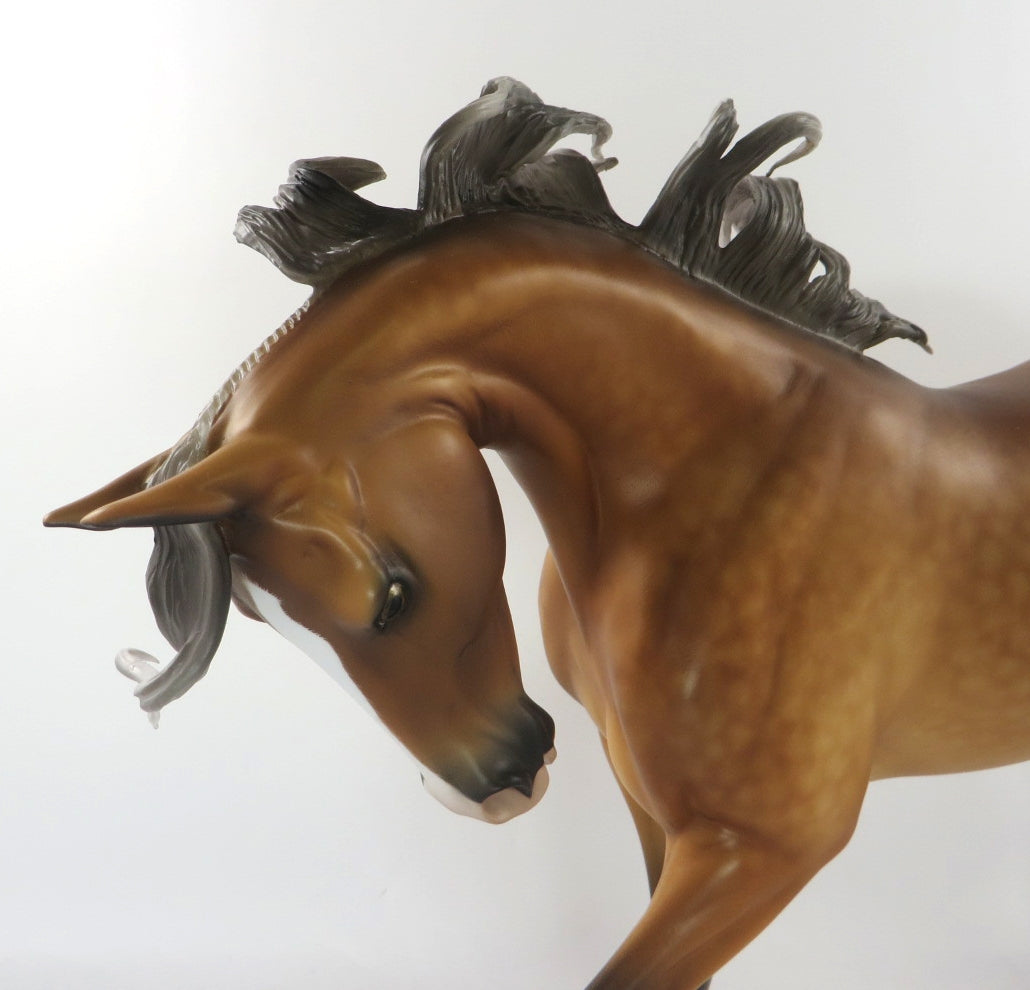 SCHNITZEL - OOAK STAR DAPPLE SILVER BAY CM THOROUGHBRED BY SHERYL LEISURE WHS19