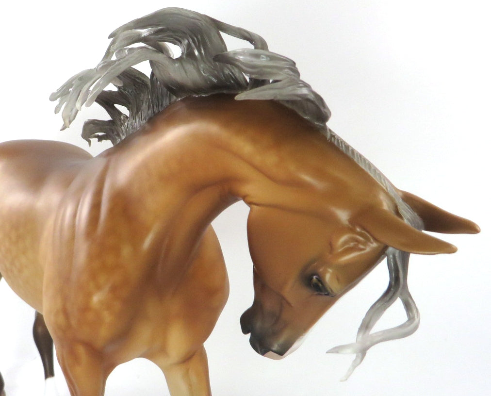 SCHNITZEL - OOAK STAR DAPPLE SILVER BAY CM THOROUGHBRED BY SHERYL LEISURE WHS19