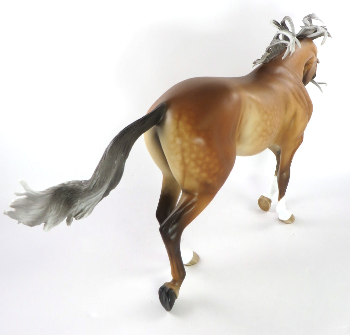 SCHNITZEL - OOAK STAR DAPPLE SILVER BAY CM THOROUGHBRED BY SHERYL LEISURE WHS19