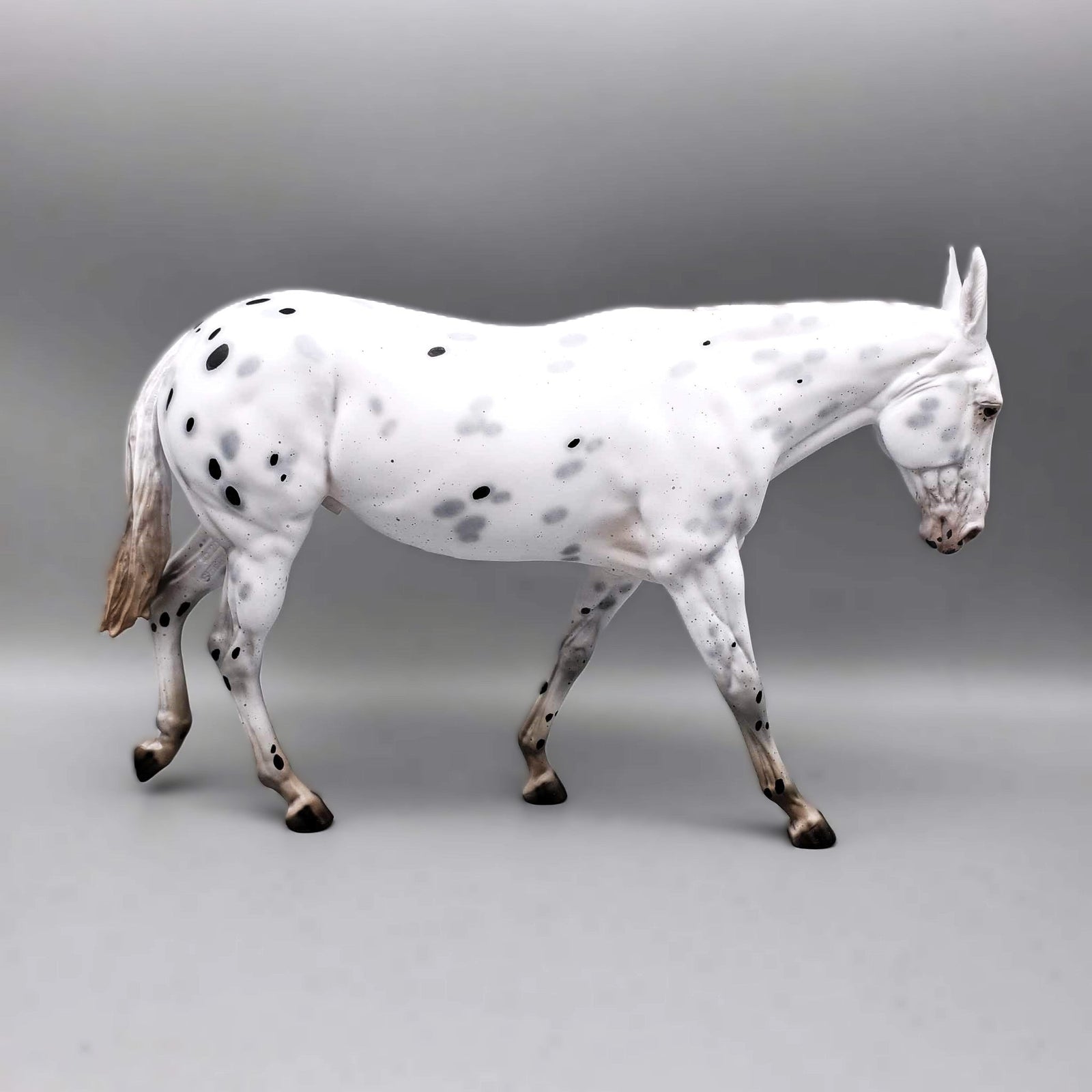 Ebenezer Scrooge from A Christmas Carol LE-31 Black Appaloosa Going Grey Pinned Ear Gelding Mule 😍 By Ellen Robbins Classic Literature 2023 CL23