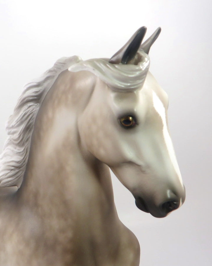 SCRUMPTIOUS-OOAK DAPPLE GREY SADDLEBRED BY SHERYL LEISURE 12/27/19