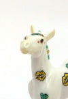 SHAMROCK KISSES  - OOAK ST. PATRICKS DAY DECORATOR WITH KISS MARKS  MODEL HORSE BY JAS FANNING 3/6/20