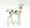 SHAMROCK KISSES  - OOAK ST. PATRICKS DAY DECORATOR WITH KISS MARKS  MODEL HORSE BY JAS FANNING 3/6/20