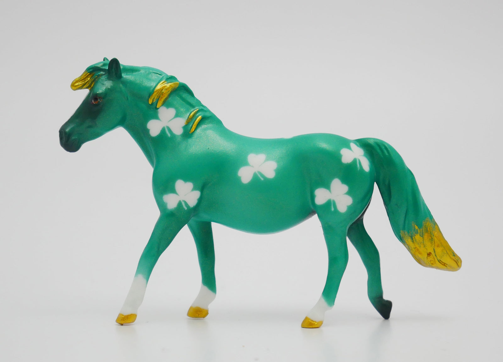 SHENANIGANS - OOAK ST. PATRICKS DAY DECO PONY CHIP MODEL HORSE 3/13/20