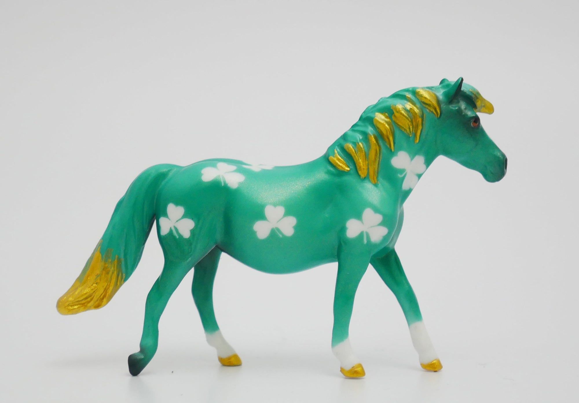SHENANIGANS - OOAK ST. PATRICKS DAY DECO PONY CHIP MODEL HORSE 3/13/20
