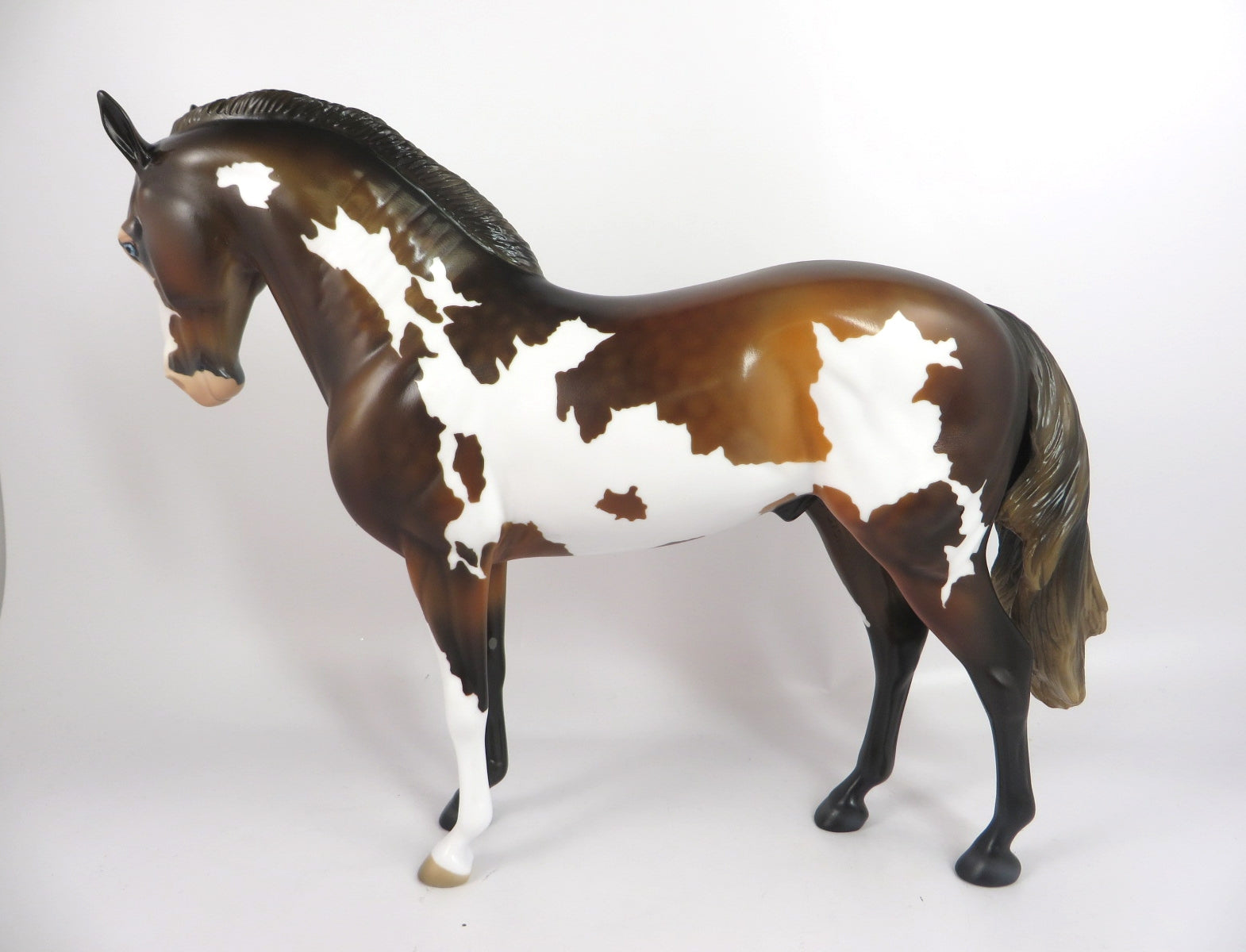 SILENT KNIGHT -LE-3  DAPPLE BAY PAINT ANDALUSIAN MODEL HORSE BY AUDREY DIXON WHS 19
